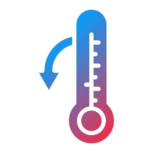 temperature decrease icon vector image can be used for global warming