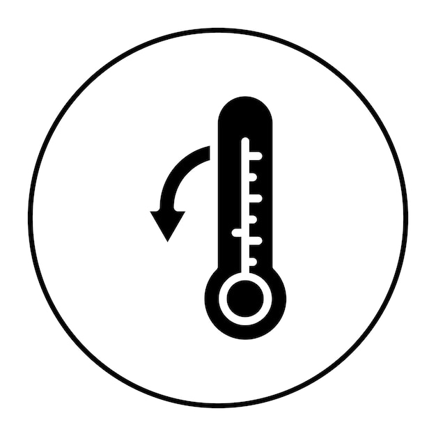 temperature decrease icon vector image can be used for global warming