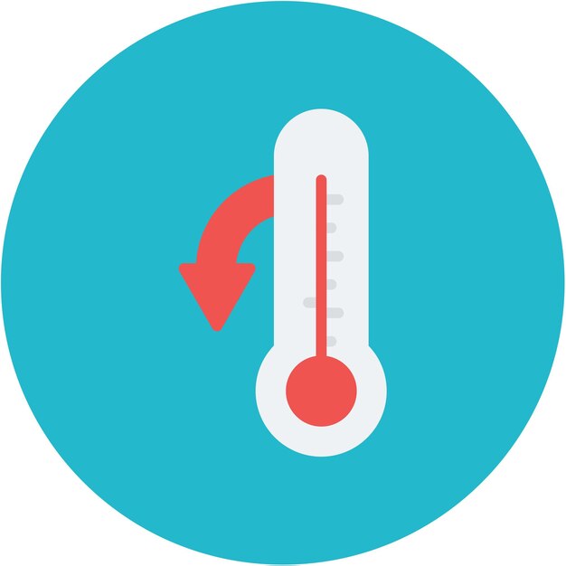 temperature decrease icon vector image can be used for global warming