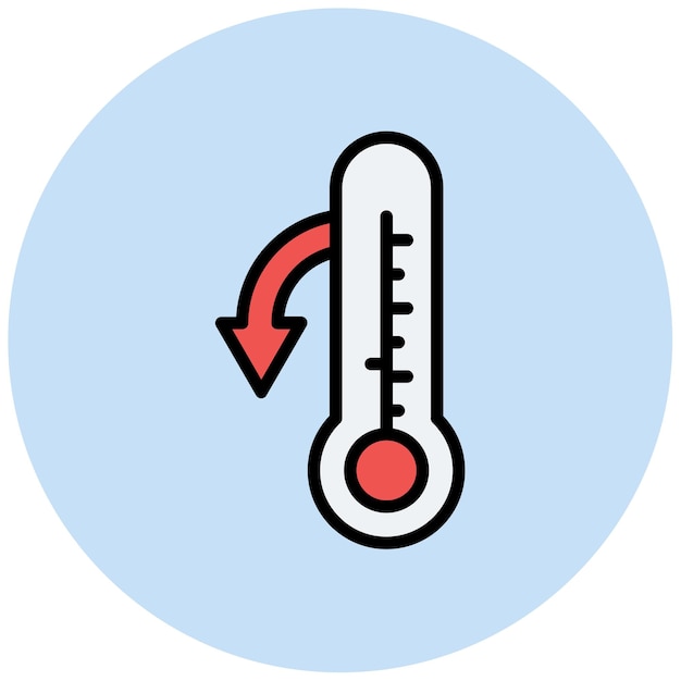 temperature decrease icon vector image can be used for global warming