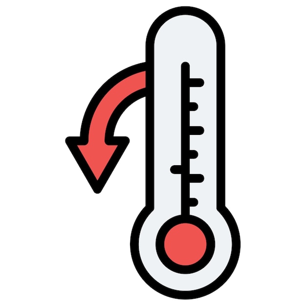 temperature decrease icon vector image can be used for global warming