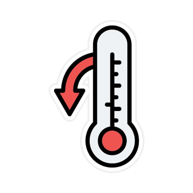temperature decrease icon vector image can be used for global warming