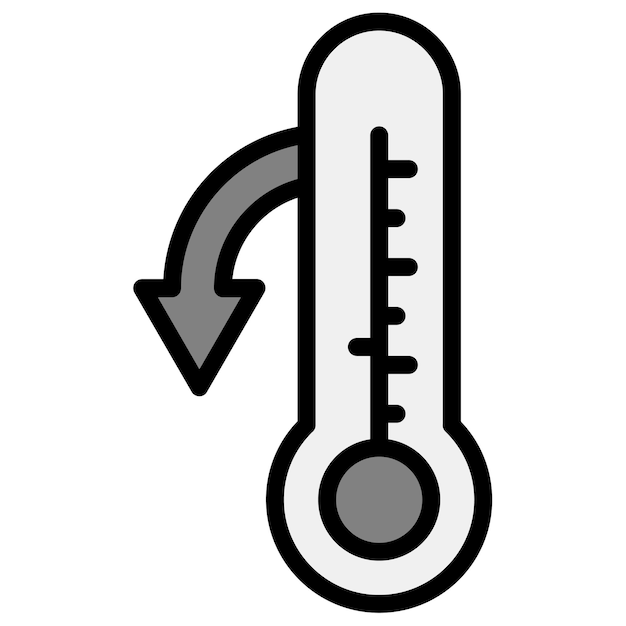 temperature decrease icon vector image can be used for global warming