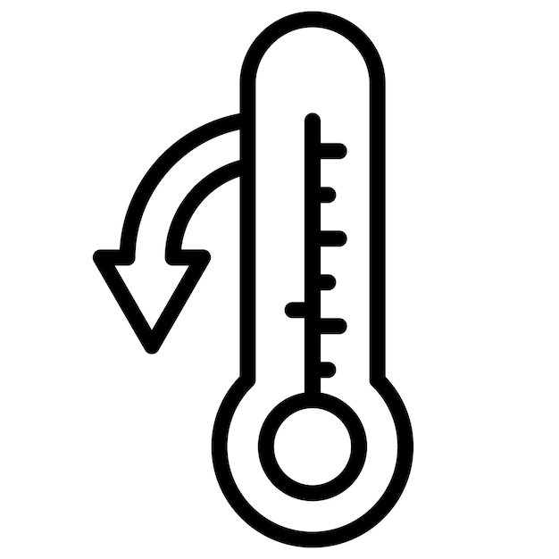 temperature decrease icon vector image can be used for global warming