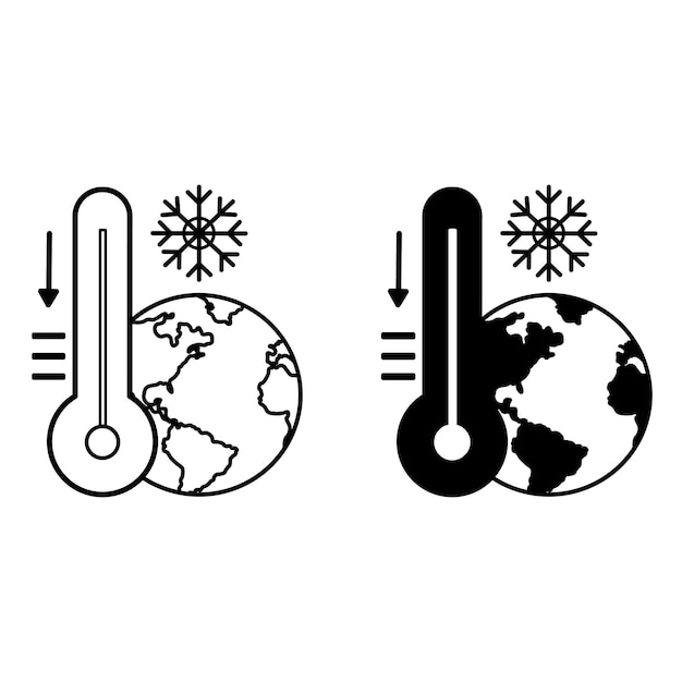 temperature decrease icons