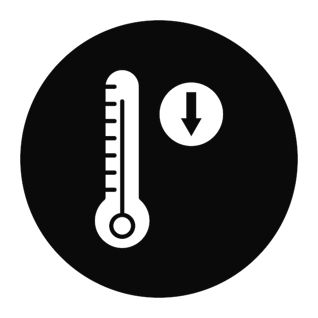 temperature decrease vector icon can be used for global warming iconset