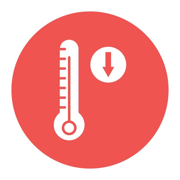 temperature decrease vector icon can be used for global warming iconset