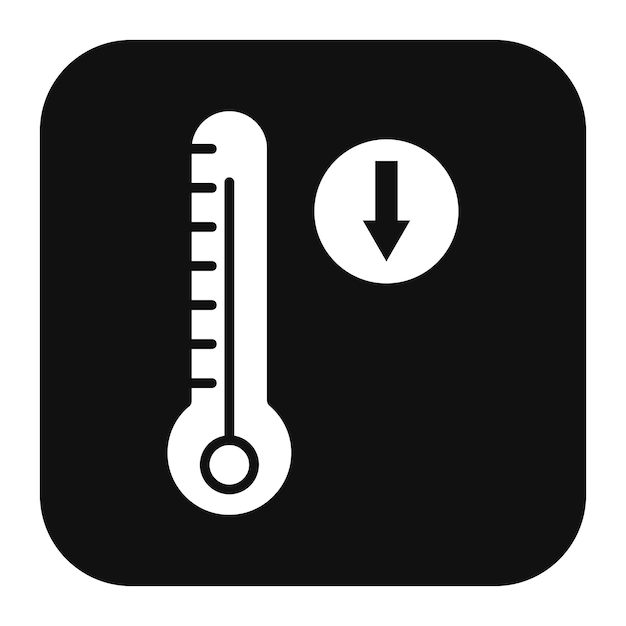 temperature decrease vector icon can be used for global warming iconset