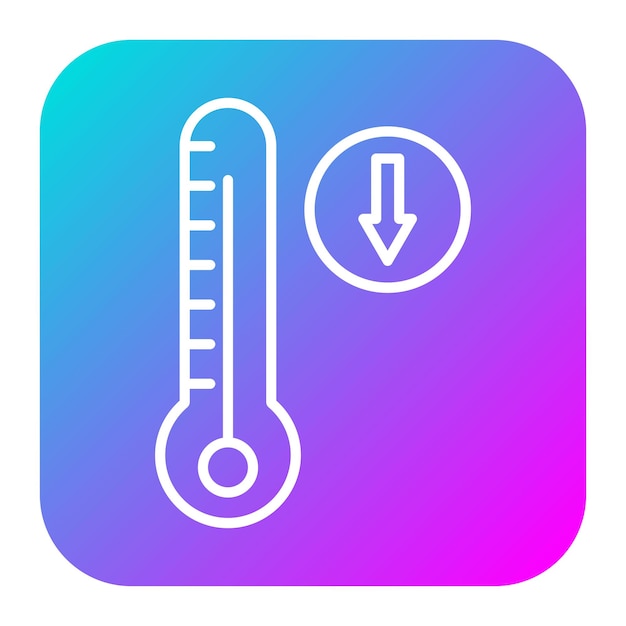 temperature decrease vector icon can be used for global warming iconset
