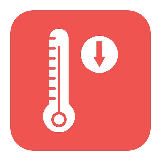 temperature decrease vector icon can be used for global warming iconset
