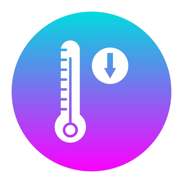 temperature decrease vector icon can be used for global warming iconset