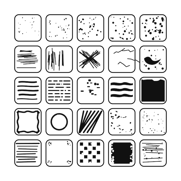 texture and pattern elements set
