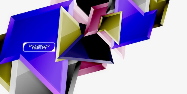 triangular low poly background design multicolored triangles vector