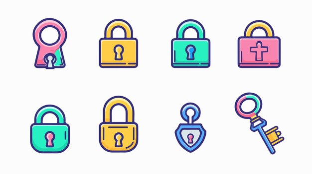 unlock icon for basic web and ui design