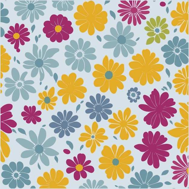 vector basic seamless flower pattern
