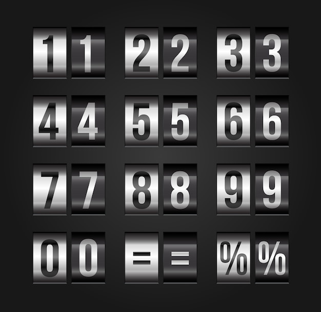 vector countdown timer and date.