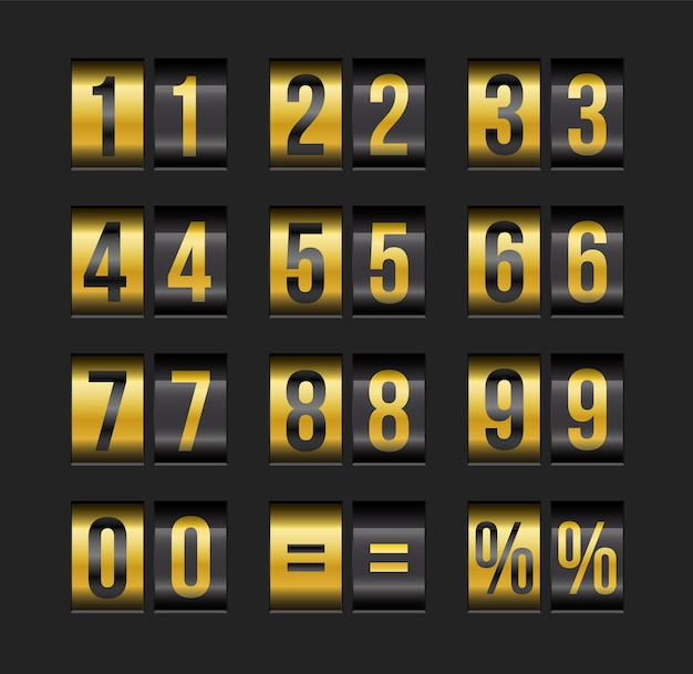 vector countdown timer and date.