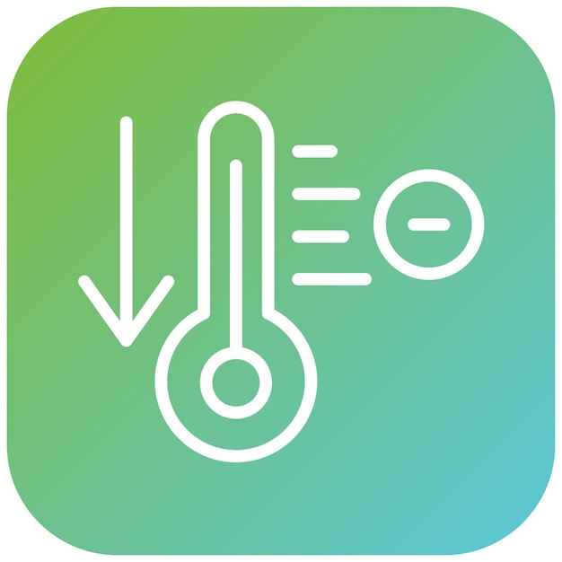 vector design temperature decrease icon style