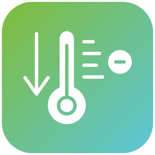 vector design temperature decrease icon style