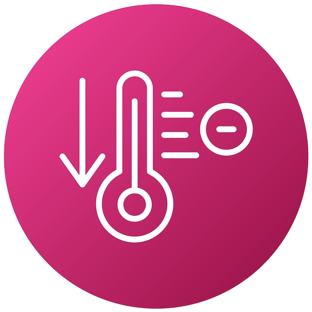 vector design temperature decrease icon style