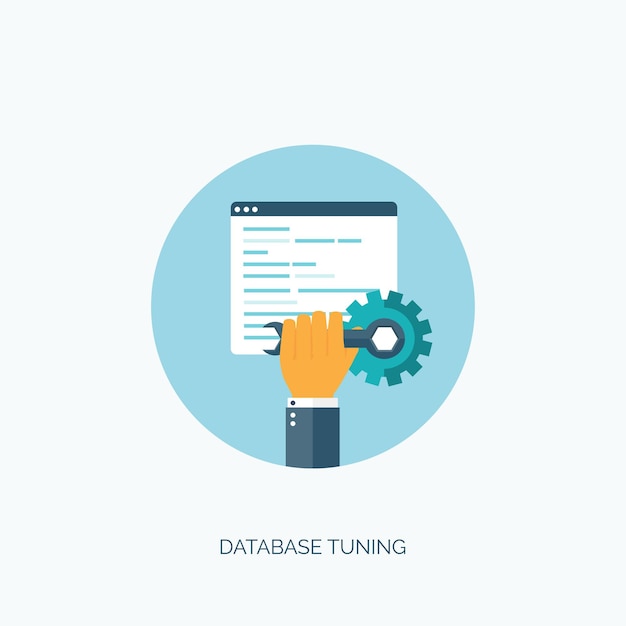 vector illustration flat background coding programming seo search engine optimisation app development creation software program code web design