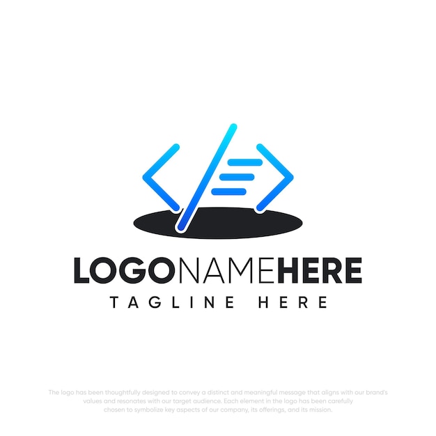 vector modern logos of code for coding and programming