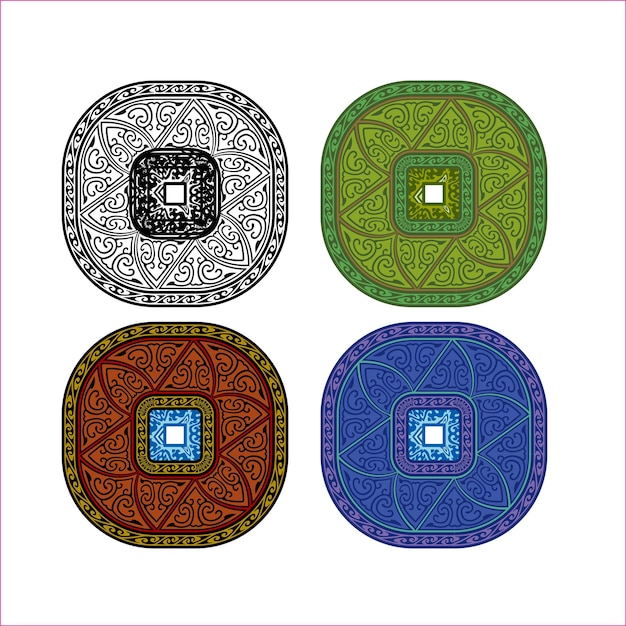 vector rectangular patterned frame