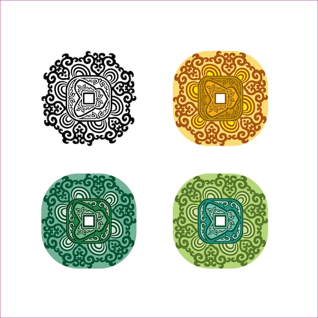 vector rectangular patterned frame