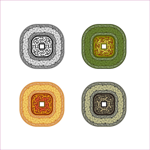 vector rectangular patterned frame