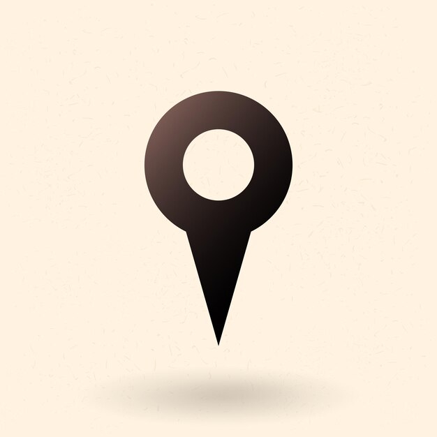 vector single basic black icon  map pointer