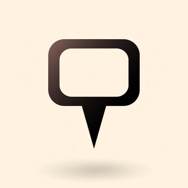 vector single basic icon map pointer