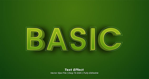 vector text basic 3d editable text effect