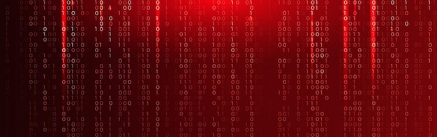 virus code flow red binary code bug cyber attack pattern malware attack ransomware warning