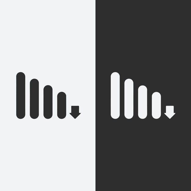 Volume Down or Signal Decrease Icon