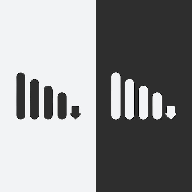Volume Down or Signal Decrease Icon