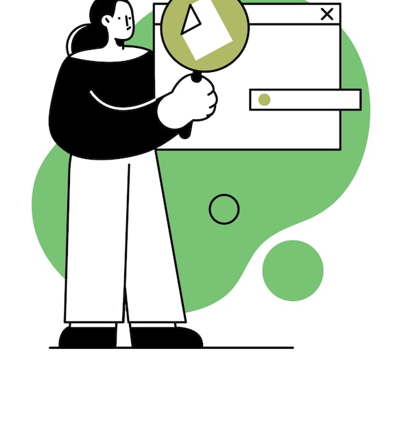 web developer debugging code illustration