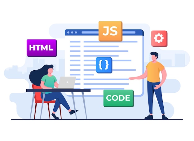 web developer wiring code or program computer programming