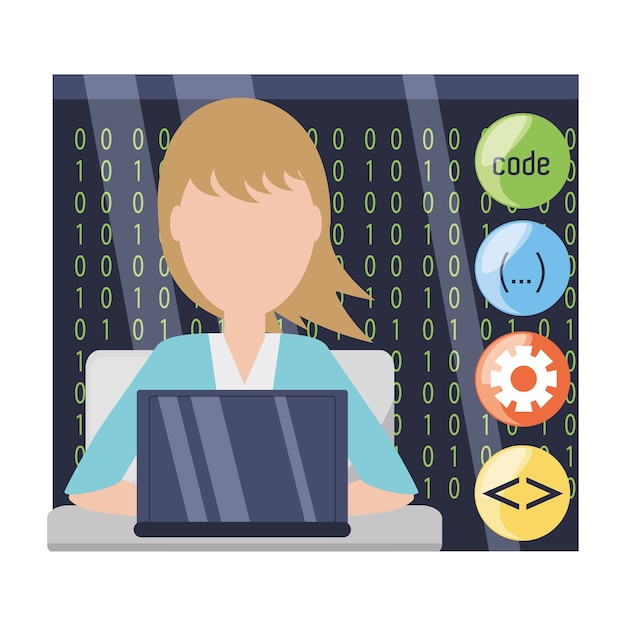 web developer working on computer programming coding 