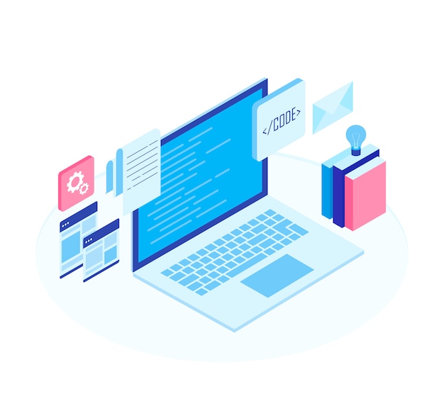 web development concept, programming and coding.
