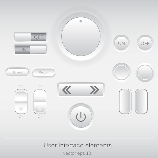 web user interface  elements. 