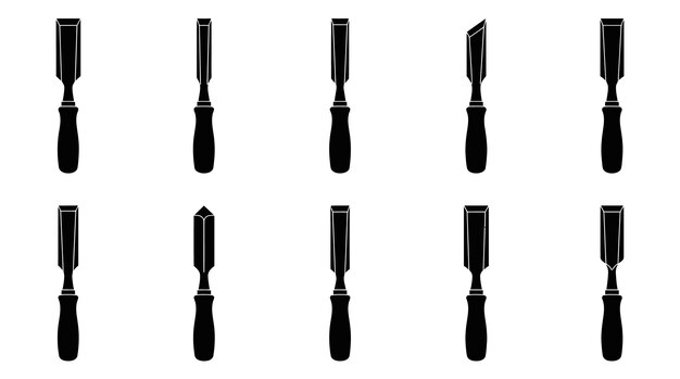 wood carving chisels and gouges elements set