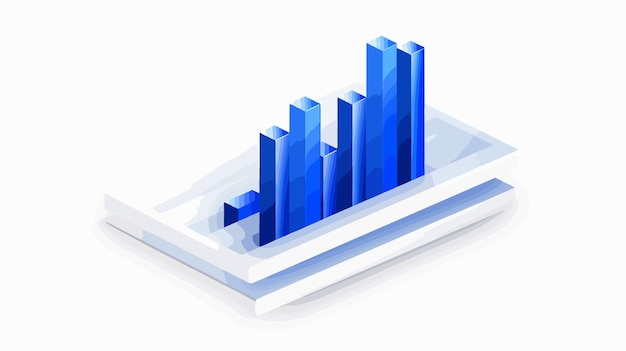 Cobalt Bar Chart Decrease Interface Icon Vector