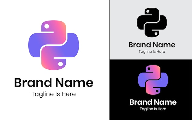 Gradient python-koding logodesign