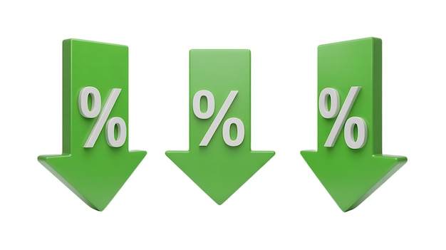 Percentage Decrease Arrows