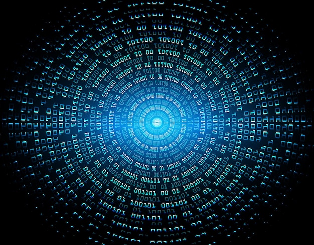 Binary Code Vortex Digital Data Flow