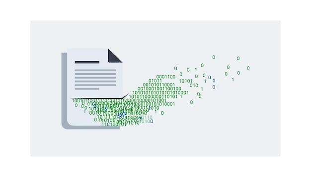 Document Data Conversion to Binary Code