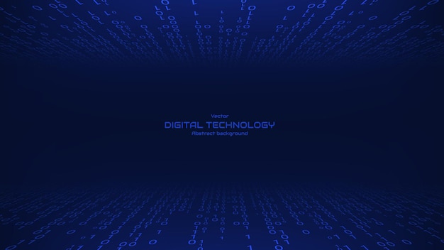 Isometric binary code futuristic background Binary data software programming code banner Concept of coding computer cyber source hacker program Technology stream binary code Vector illustration