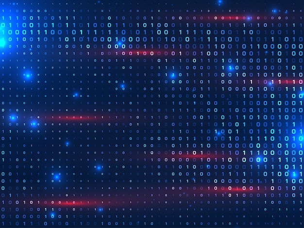 Modern Binary code concept digital background for programming and coding