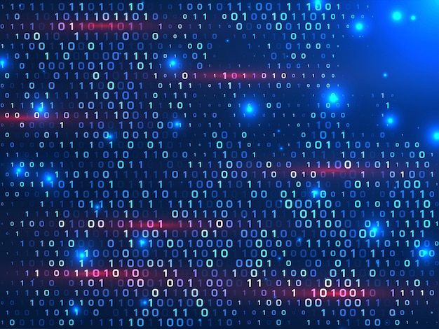 Modern Binary code concept digital background for programming and coding