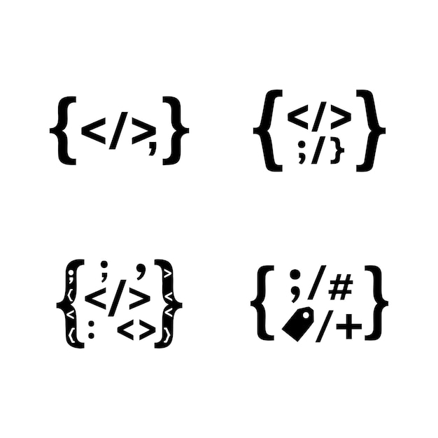Solid Black Source Code Brackets Icon Representing Programming and Software Development